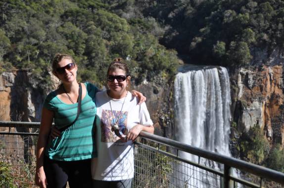Com a mãe no Salto São Francisco, em Prudentópolis - PR